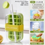 Ice Cube Tray Water Bottle with Lid and Built-in Ice Cube Tray for Cold Drinks in Pakistan