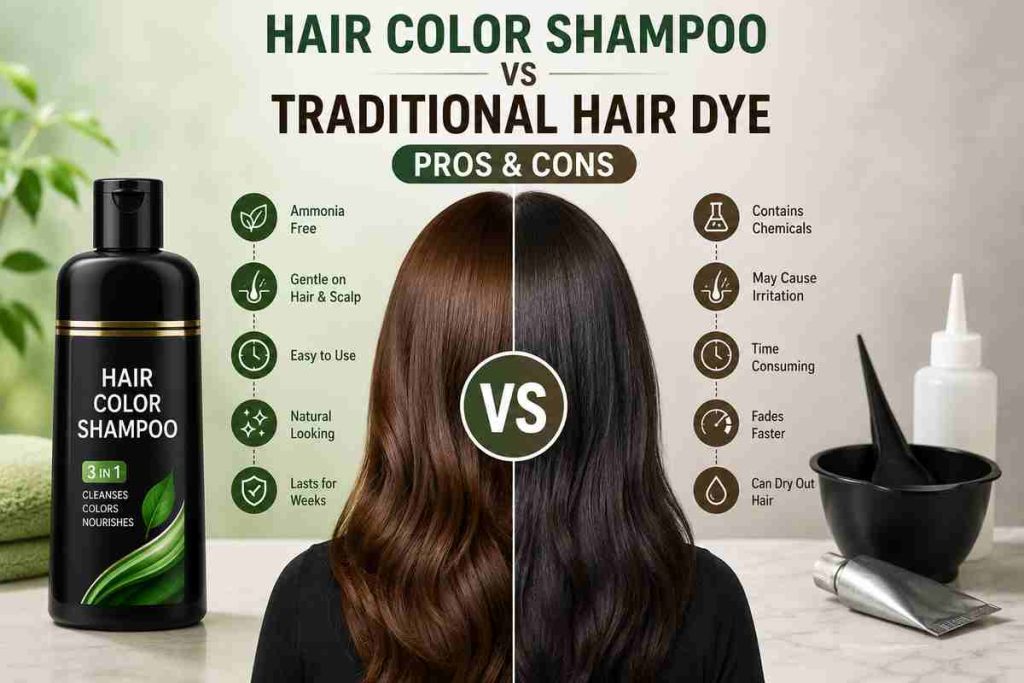 Hair Color Shampoo vs Traditional Hair Dye Pros & Cons